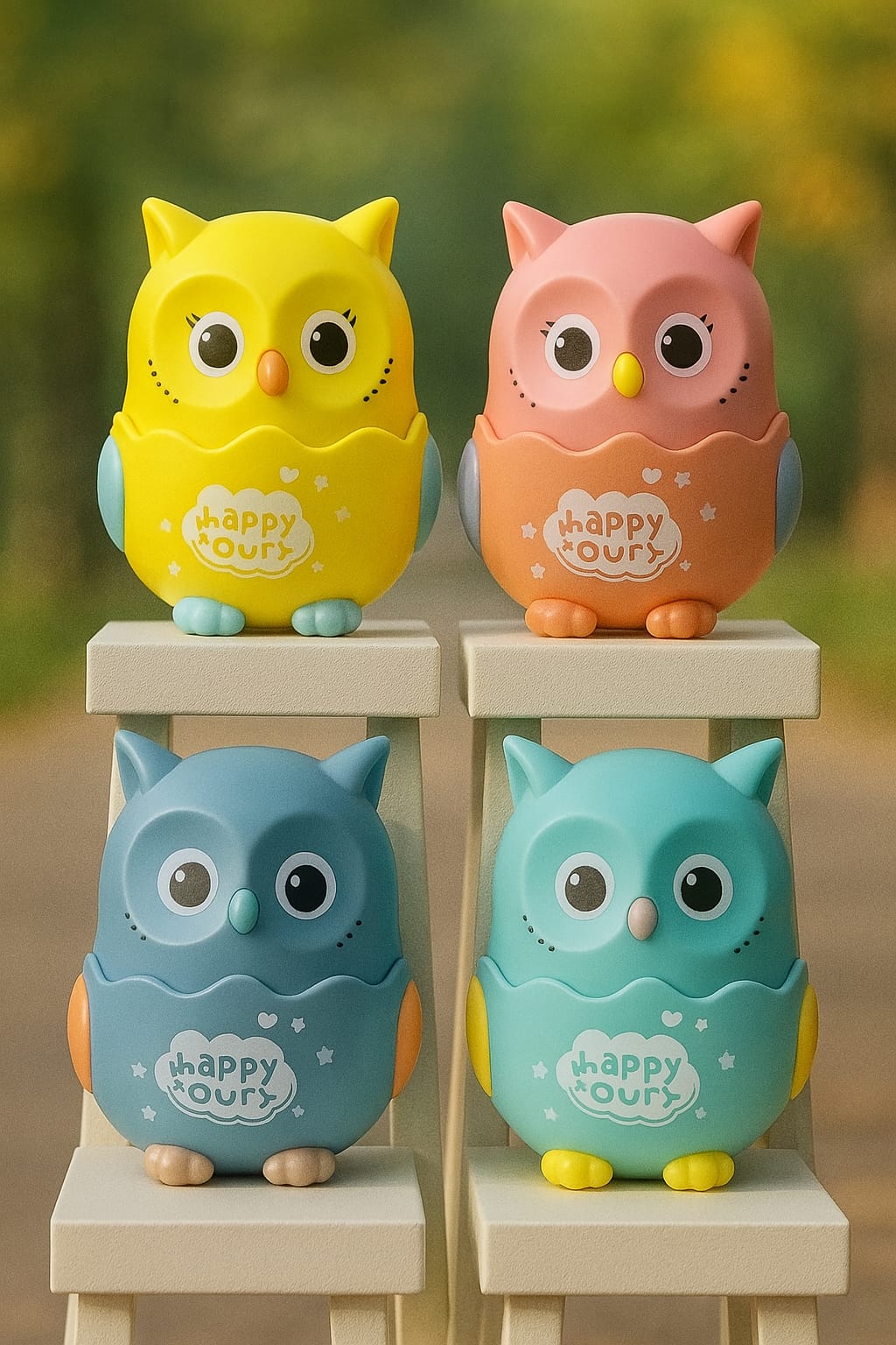 Happy Owly Push & Go Toy – Fun Wind-Up Owl for Toddlers