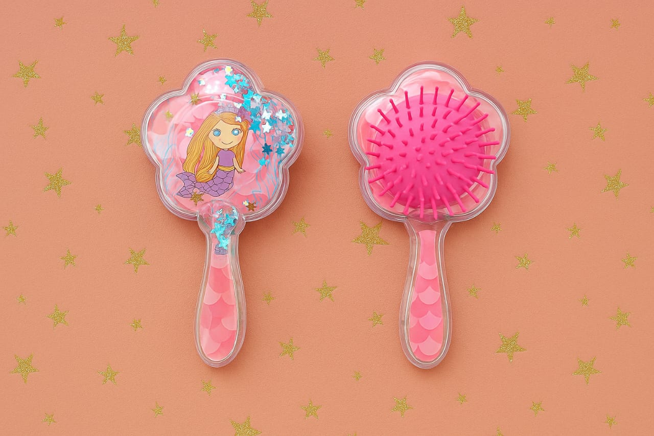 Princess Sparkle Hair Comb – Detangling Brush for Kids