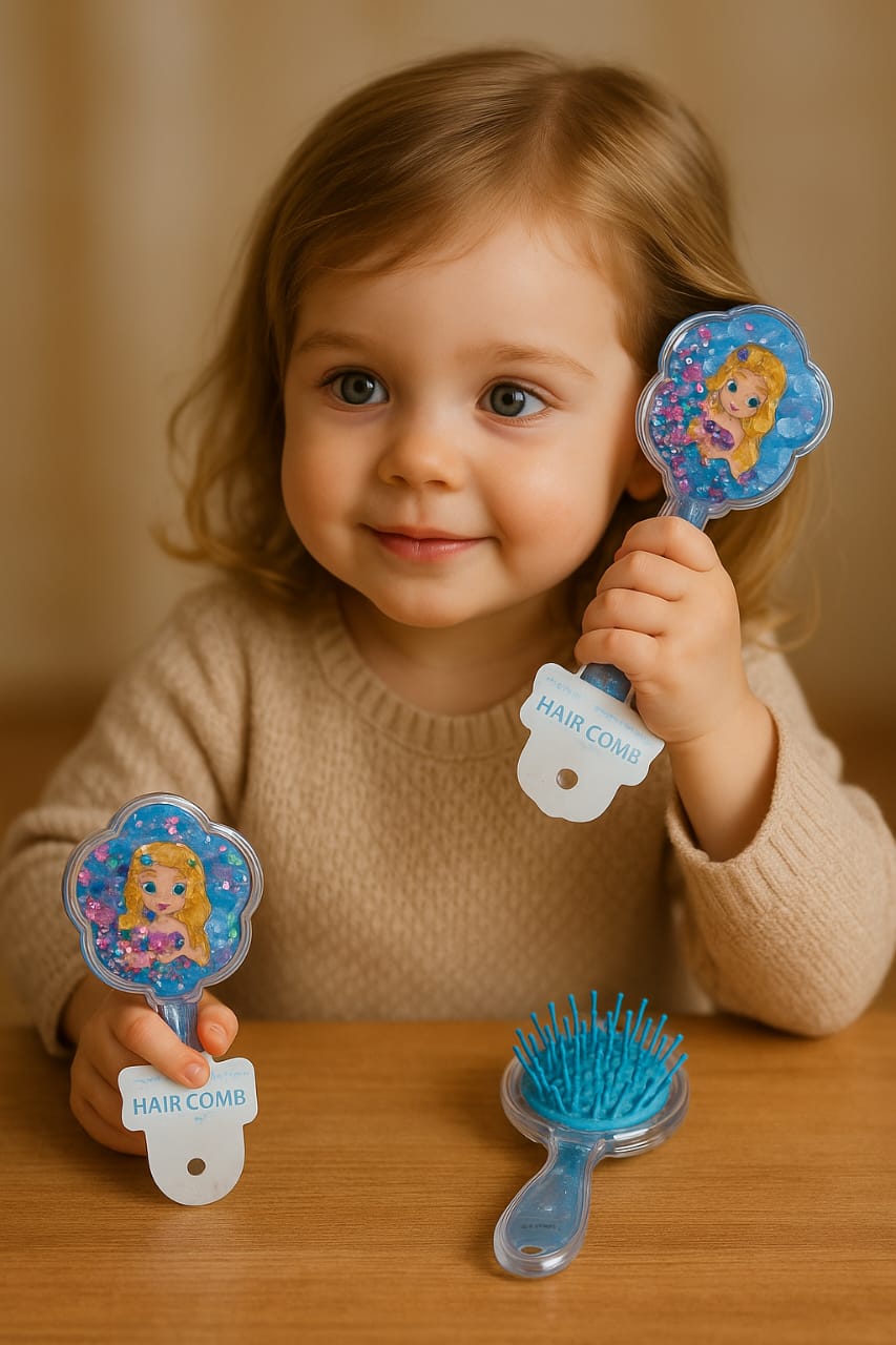Princess Sparkle Hair Comb – Detangling Brush for Kids