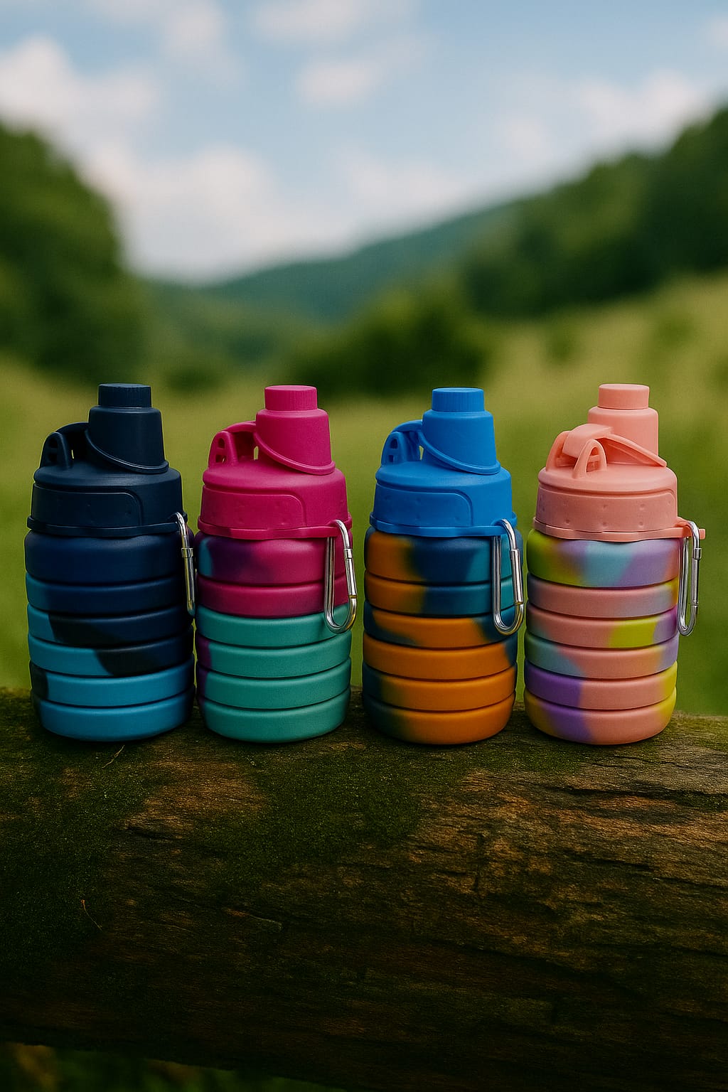 Twist & Go Collapsible Silicone Water Bottle – Adventure Ready!