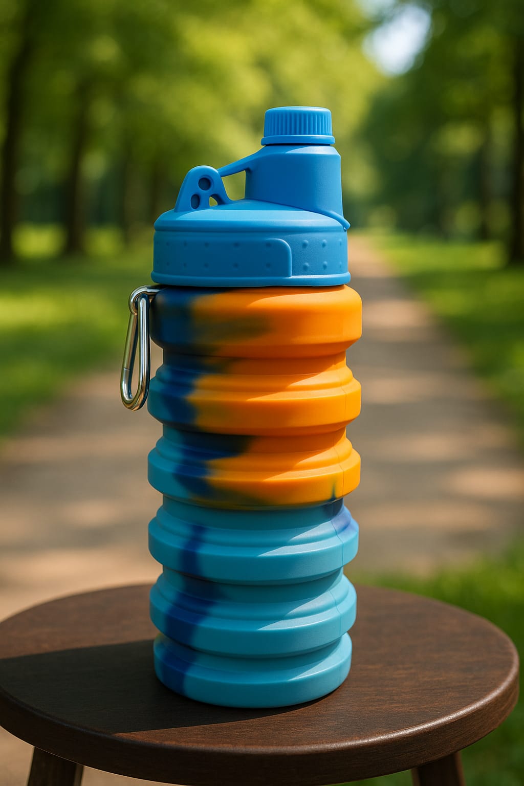 Twist & Go Collapsible Silicone Water Bottle – Adventure Ready!