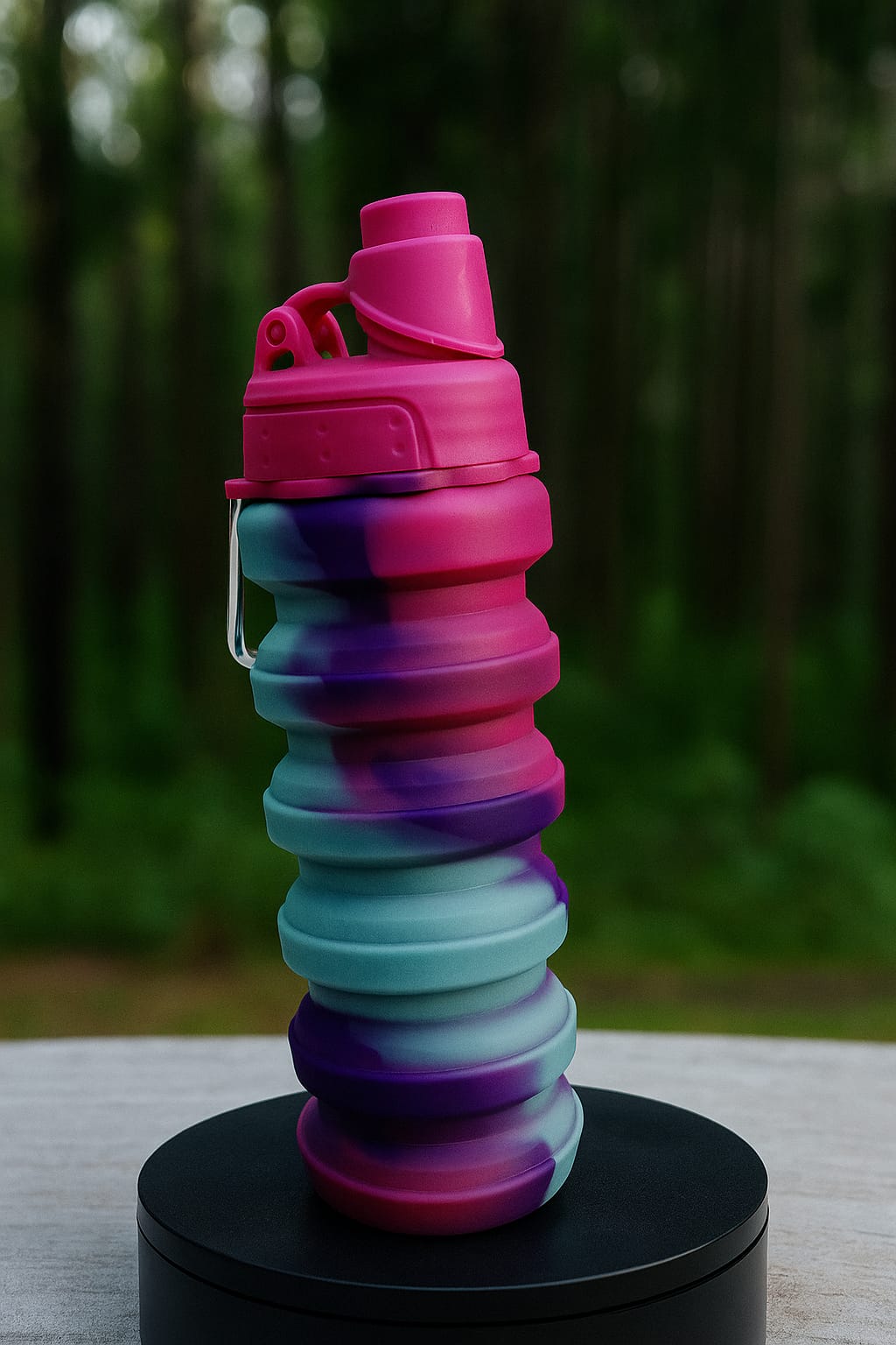 Twist & Go Collapsible Silicone Water Bottle – Adventure Ready!