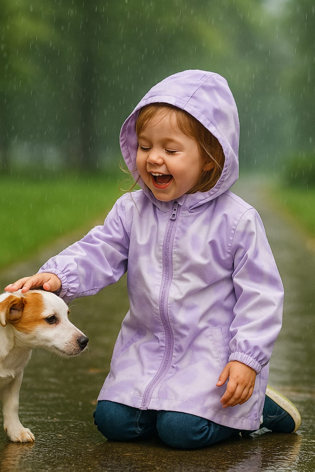 Lilac Love Kids Raincoat – Soft, Sweet & Splash-Ready!