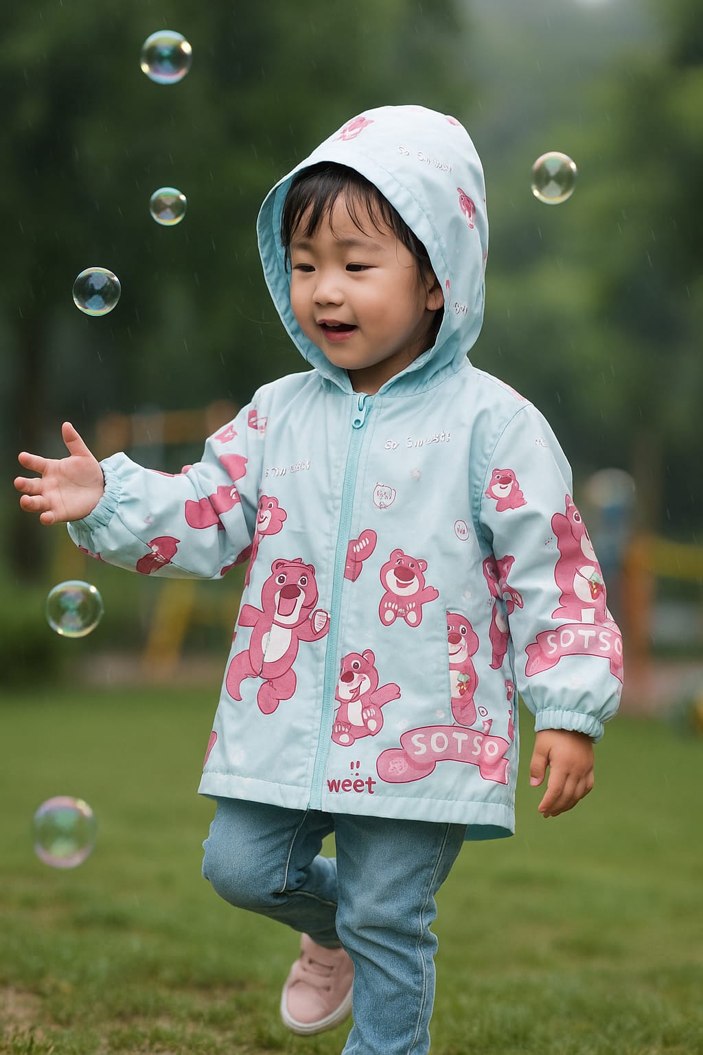 Cute Cartoon Rain Jacket for Kids