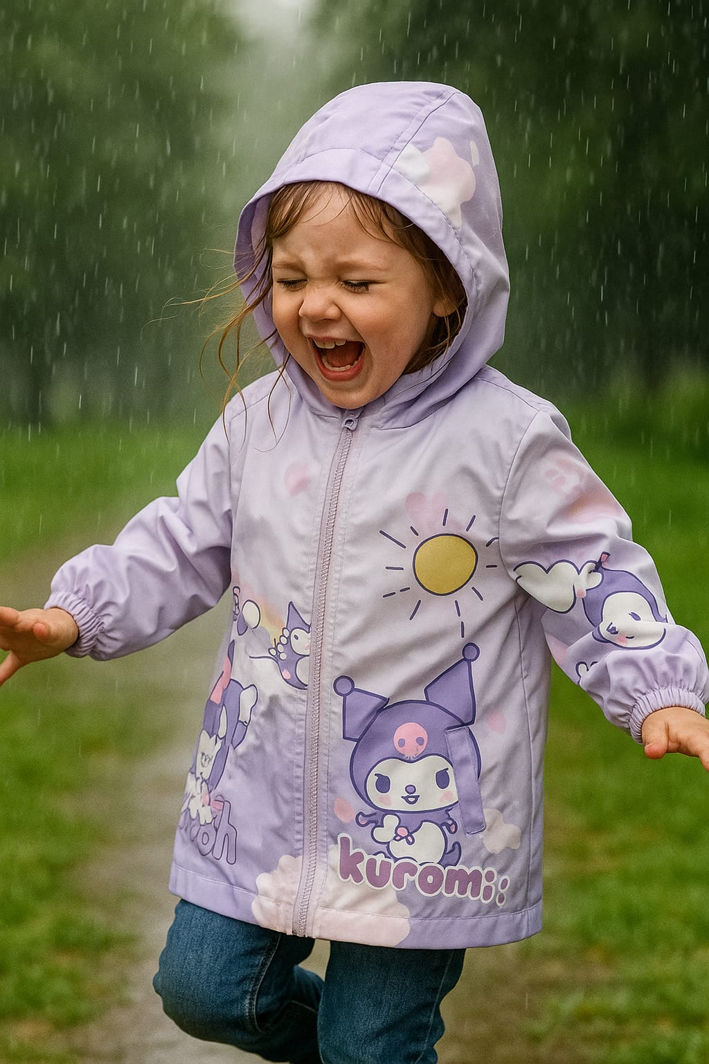 Kuromi Kawaii Rain Jacket – Sprinkle Joy in Style!