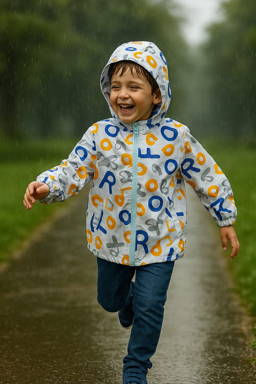 Alphabet Rain Jacket – For Curious Little Explorers