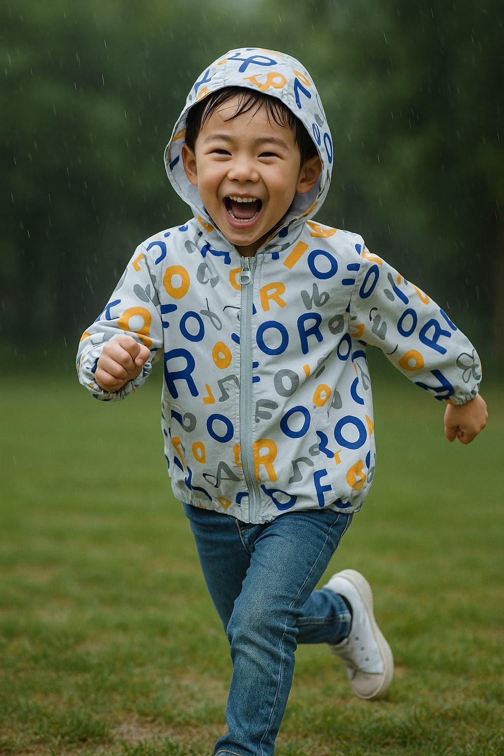 Alphabet Rain Jacket – For Curious Little Explorers