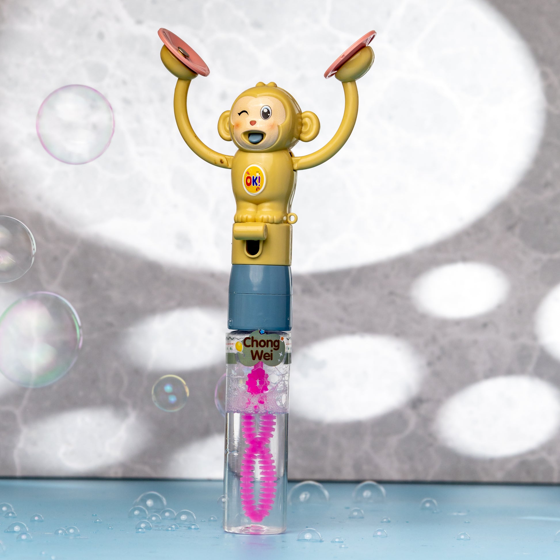 Animal Bubble Wand Toy – Monkey & Elephant Design