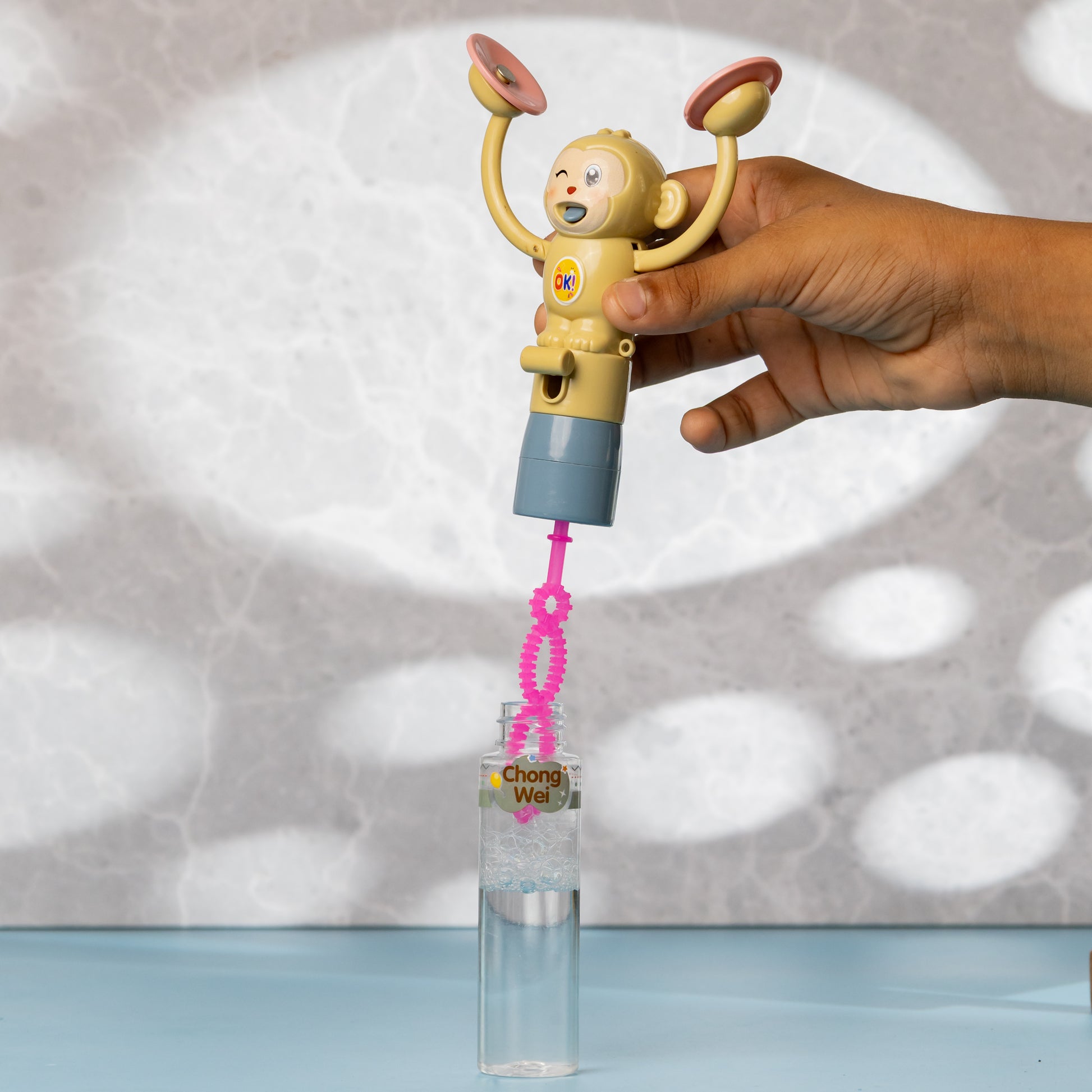 Animal Bubble Wand Toy – Monkey & Elephant Design