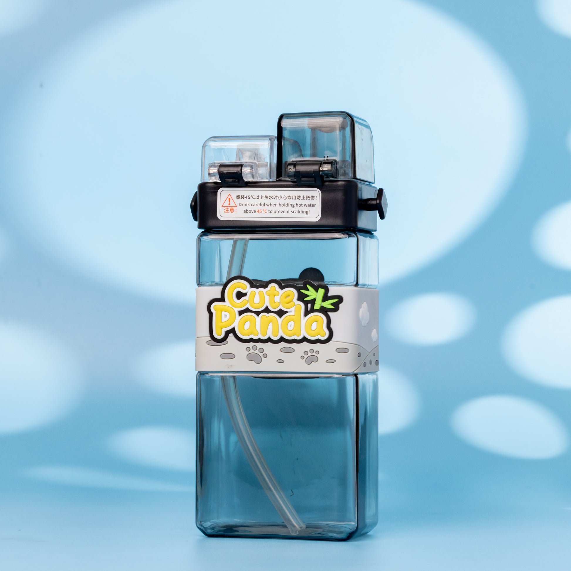 Panda Kids Water Bottle – Leakproof Flip Straw & BPA-Free (500ml)
