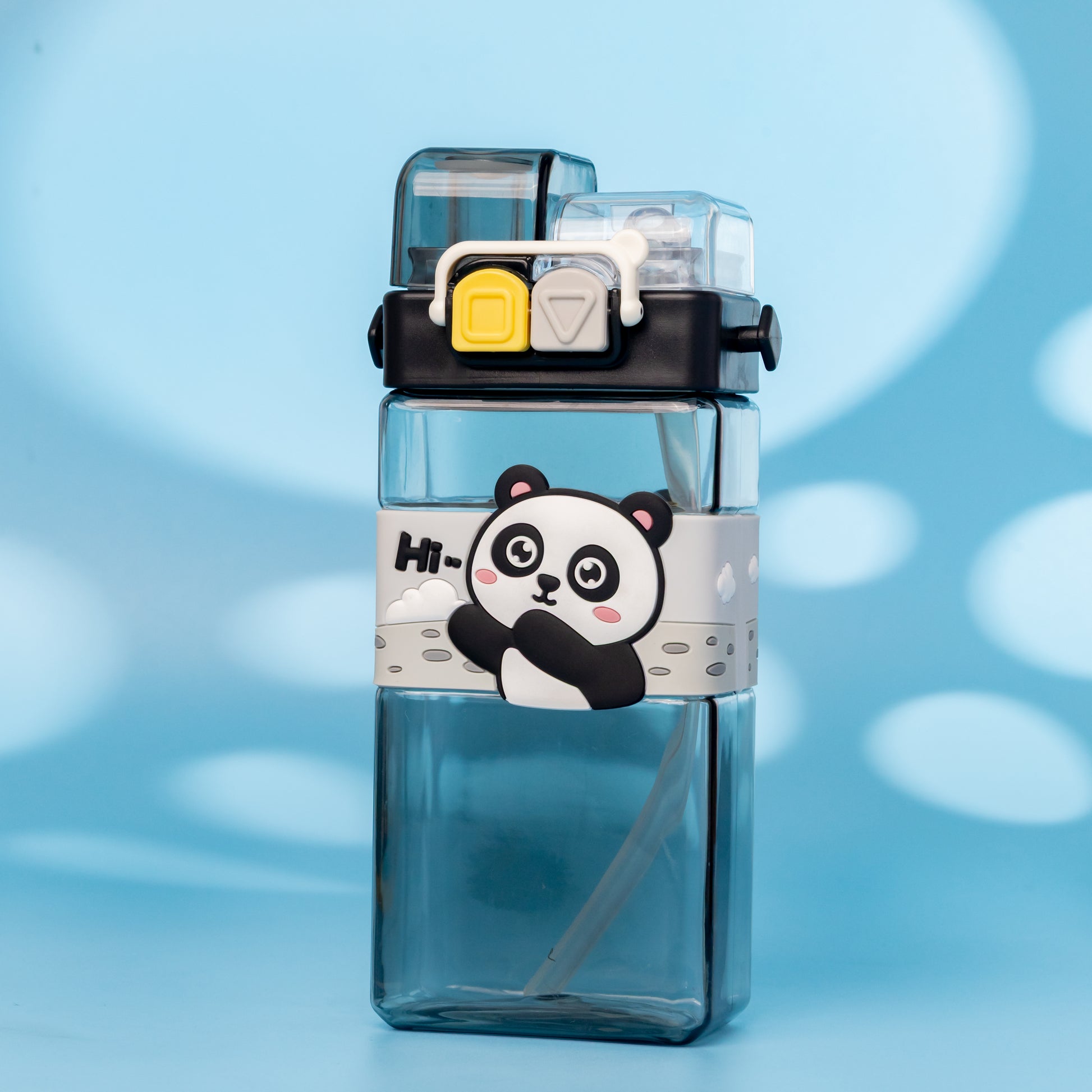 Panda Kids Water Bottle – Leakproof Flip Straw & BPA-Free (500ml)