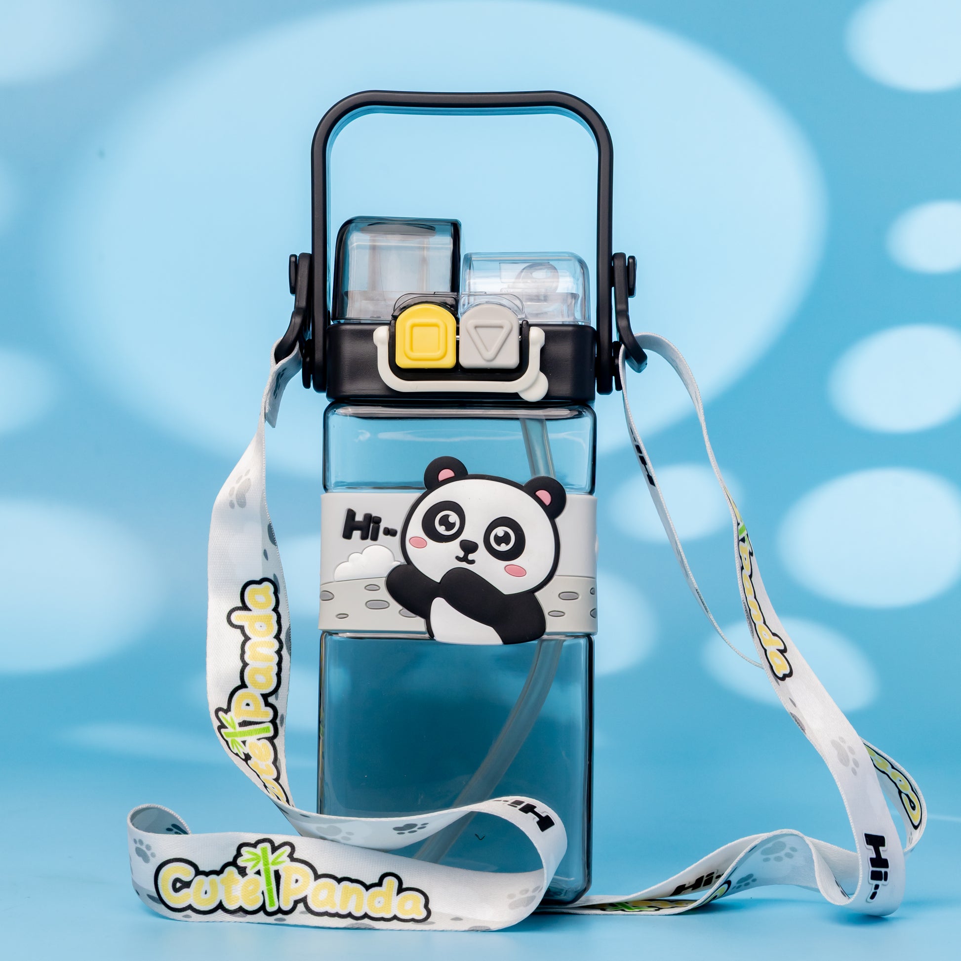 Panda Kids Water Bottle – Leakproof Flip Straw & BPA-Free (500ml)