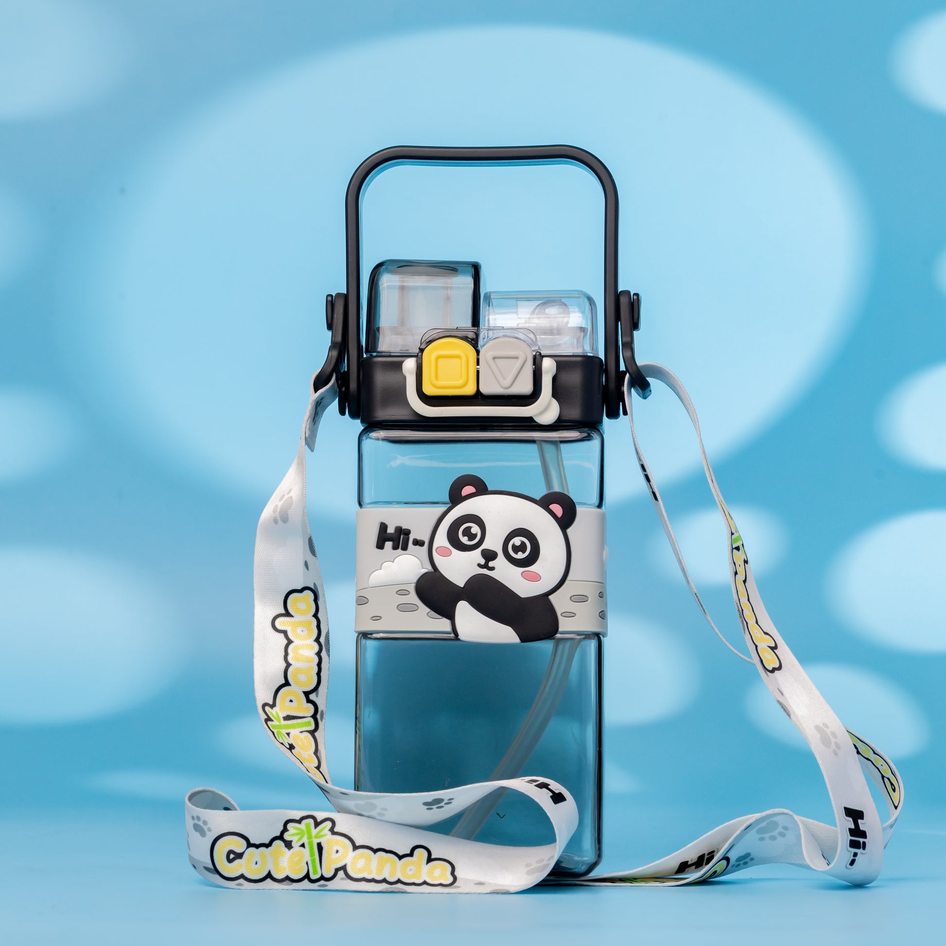 Panda Kids Water Bottle – Leakproof Flip Straw & BPA-Free (500ml)