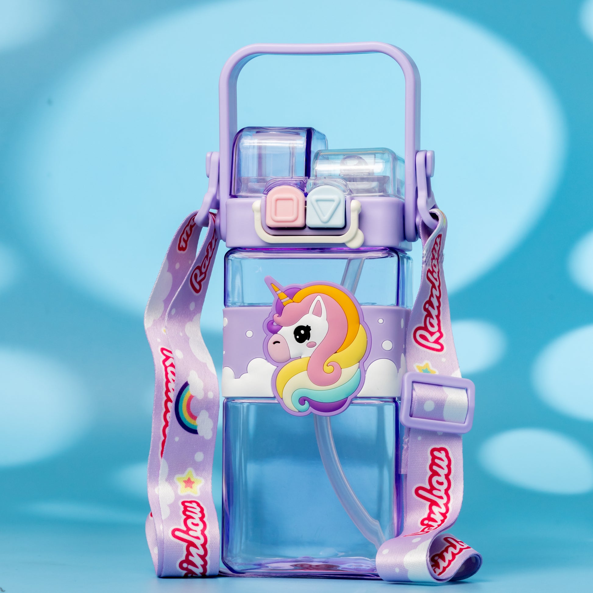 Unicorn Rainbow Water Bottle – Leakproof & Kid-Friendly (500ml)