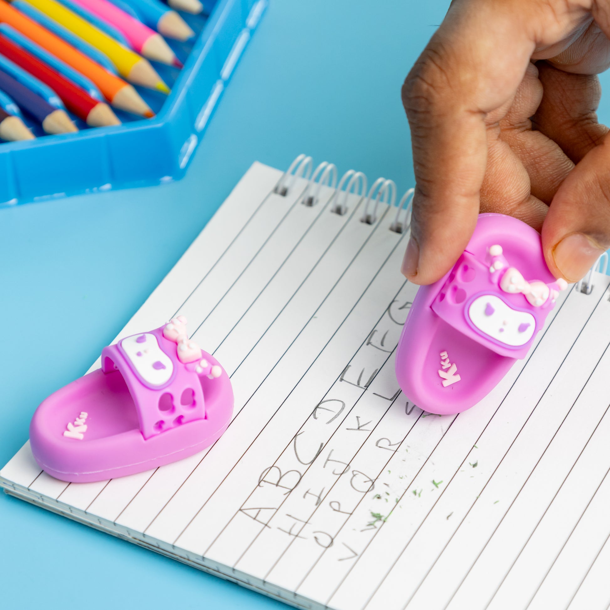 Mini Shoe Erasers for Kids – Cute Cartoon Slip-On Design (Set of 2)