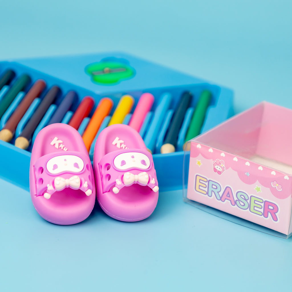 Mini Shoe Erasers for Kids – Cute Cartoon Slip-On Design (Set of 2)