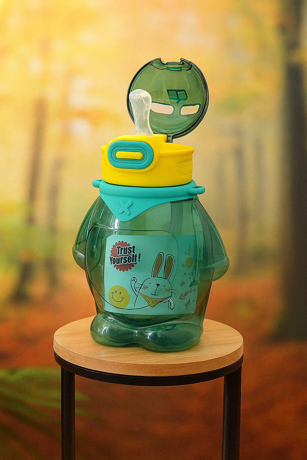 Astronaut Penguin Water Bottle – Kids Leakproof Space Bottle with Fun Stickers