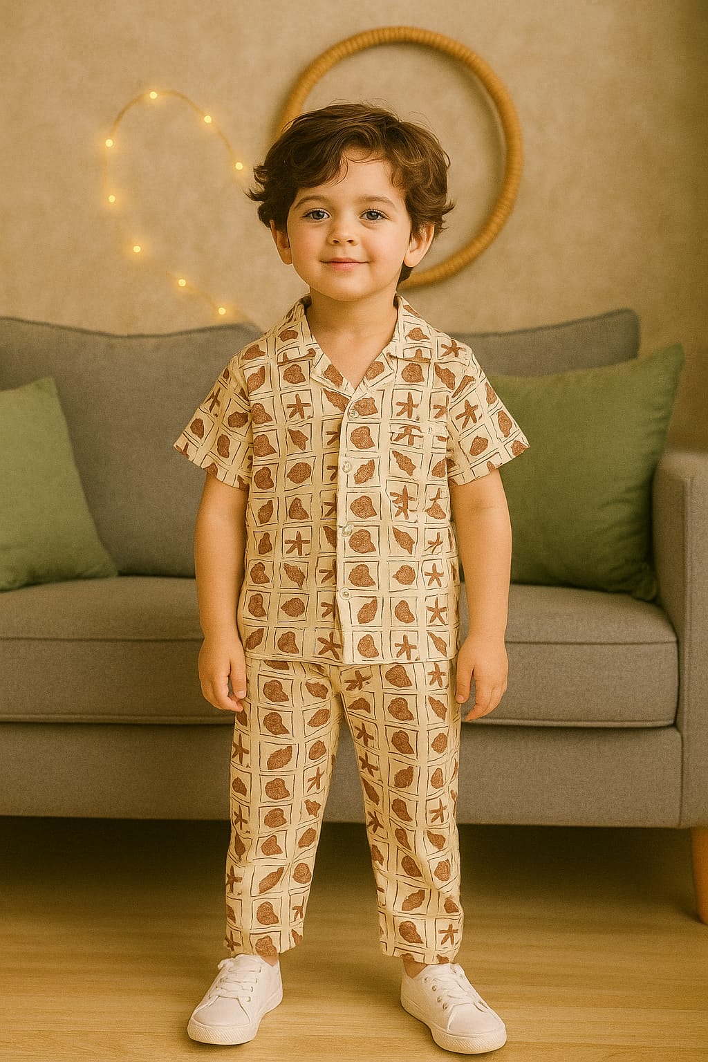 Little Explorer Sea Shell Cotton Night Suit