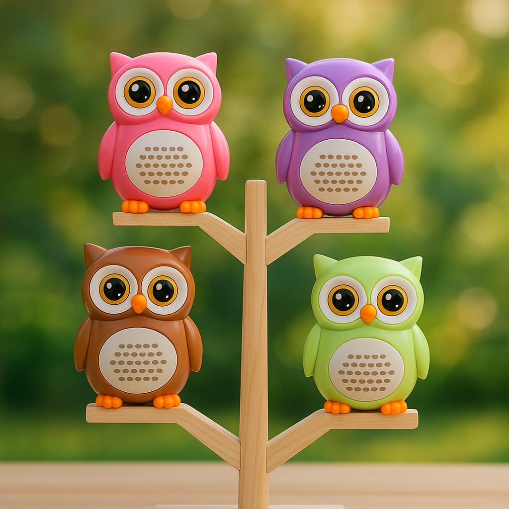 Owl Shaped Sharpener with Eraser – Cute & Colorful Combo for Kids