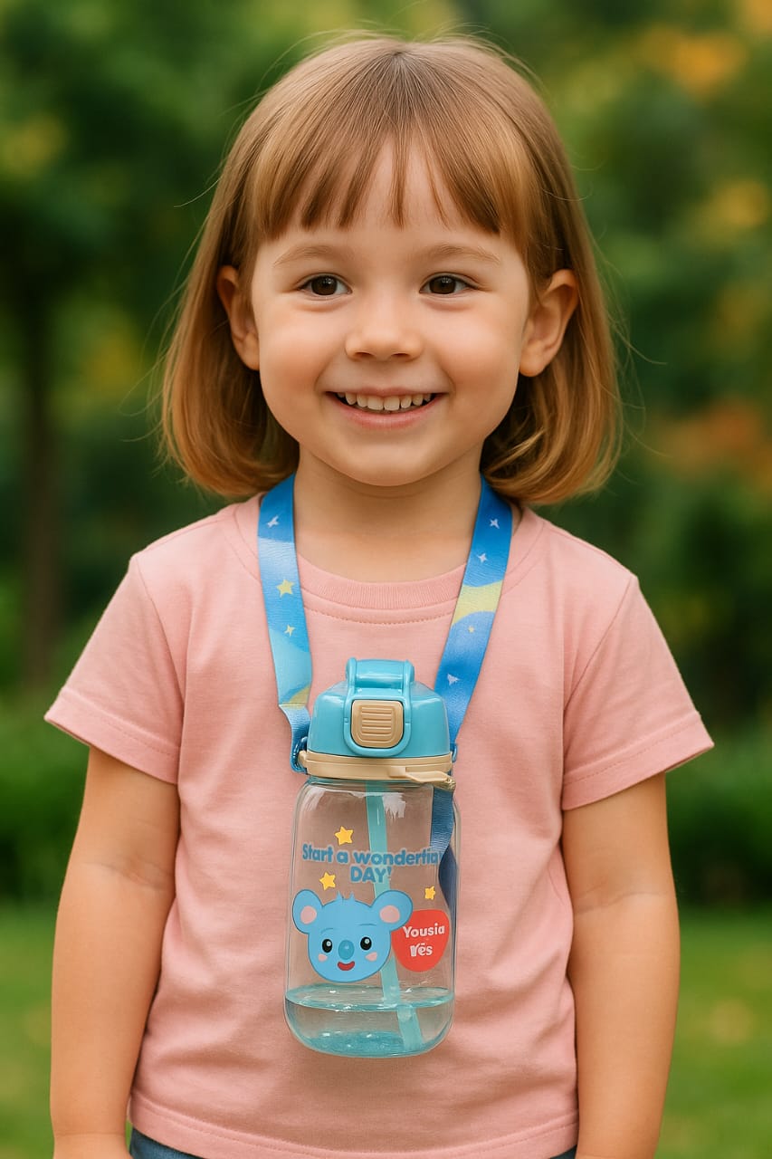 Kids Leak-Proof Water Bottle with Strap – Koala Design (500ml)
