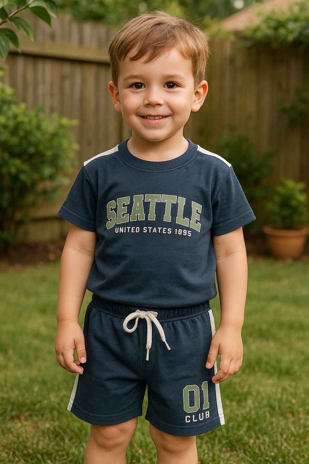 Seattle Navy Co-ord Set for Boys – Sporty Vibes & Comfy Days