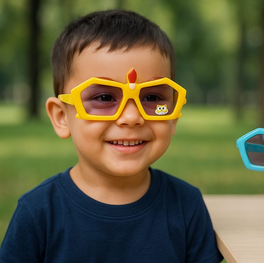Kids Cartoon Owl Adventure Sunglasses – UV400 Protection